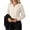 Beige, variant on Blouses for Women Dressy Casual Pleated Long Sleeve Shirts V Neck Business Work Tops