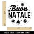 thumbnail image 2 of Buon Natale Italian with Christmas Ornaments and Snowflakes Self-Inking Rubber Stamp Ink Stamper - Purple Ink - Mini 1/2 Inch, 2 of 7