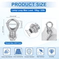 thumbnail image 2 of Uxcell Eye Nut 22lb Max Load M10 Thread Female Loop Ring with Thread Pipes Washers Nuts Silver Tone 2pcs, 2 of 6