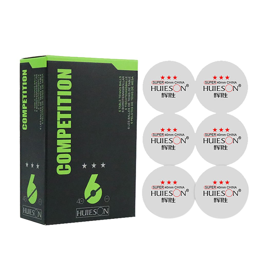 6Pcs 40mm Professional Table Tennis Balls 3 Stars Ping Pong Training Competition 