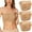 Khaki, variant on 3Pcs Women Non Padded Strapless Convertible Bandeau Sports Bra - Lace Spandex, Elastic Fit, Strapless Tube Top for Yoga/Party/Summer