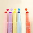 thumbnail image 4 of LEEYNEER 6Pcs Cute Candy Color Stamp Highlighters Pen Creative Marking Pen Stationery, 4 of 8