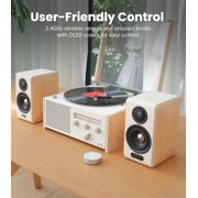 Edifier Active Bookshelf Speakers, 2.0 Computer Hi-Fi Speaker System, 88W RMS Hi-Res Audio with LDAC Bluetooth USB-C Optical Coaxial RCA Input Subwoofer Output for Record Player TV, Pair - White