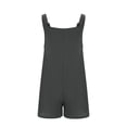 thumbnail image 3 of IROINNID Short Jumpsuits for Women's Summer Casual Sleeveless Romper Back Strap Pleated Shorts Overalls Jumpsuit with Pockets Clothes(Gray#5,XXL), 3 of 5