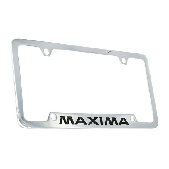 Nissan Maxima chrome plated metal license plate frame holder 4 hole