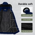 thumbnail image 4 of Women's Winter Coats Waterproof Windproof Warm Thicken Hooded Puffer Jacket, Navy 3XL, 4 of 7