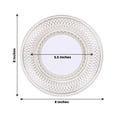 thumbnail image 2 of Balsa Circle 25 White 8" Round Disposable Paper Plates Gold Porcelain Design Party Events Tableware Decorations, 2 of 8