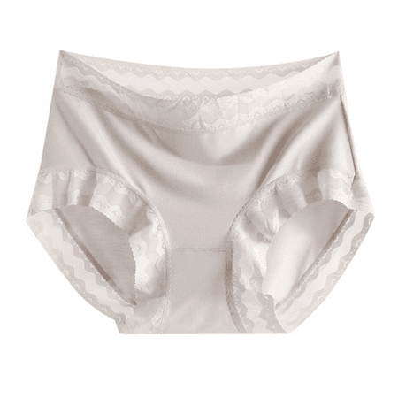 Fulorrnie Underwear for Women Seamless Briefs Comfort High Waisted Panties Cute Elastic Waist Antimicrobial Protection Breathable Panty Khaki XL