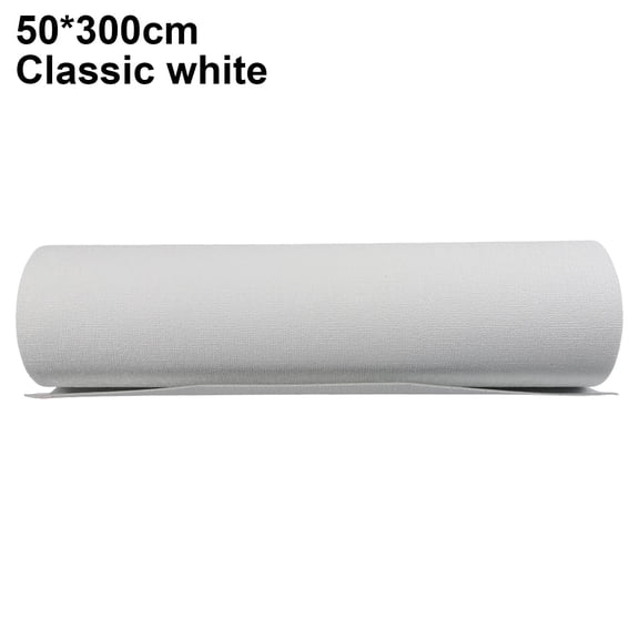 Incoauspbar Waterproof Self- Wallpaper Roll Soundproof Thermal Insulation Wall Sticker Installation No Fading Moisture-Proof Home Decor 50X300cm White Beige Blue Pink(White)