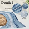 thumbnail image 6 of Vintage Blue Body Pillow Cover, Pillowcase Protectors with Zipper, Breathable Decorative Throw Pillow Case Cover, Retro Blue Ombre Modern Abstract Art Pillow Shams for Couch Sofa 24x36Inch, 6 of 8
