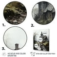 thumbnail image 3 of Designart "Mystic Landscape with a Haunted House" Landscapes Framed Wall Art - Coastal Grey Landscape Cottage Entryway Framed Wall Art Print, 3 of 6