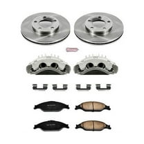 PowerStop Front Stock Replacement Brake Pad and Rotor Kit with Calipers Fits: FORD Select Models KCOE1301A