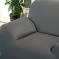 thumbnail image 4 of SHANNA Stretch Sofa Slipcover, Polyster Soft Fitted Sofa Couch Cover, Washable Furniture Protector for Pet Kids,Gray (Armchair (35-55 in)	), 4 of 5