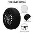 thumbnail image 4 of Easygdp Cute Avocado Automobile Tire Dust Cover, 14-17in Spare Tire Cover Universal Fit for Trailer, Car, Truck, SUV, Jeep - 16 inch, 4 of 9