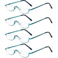 thumbnail image 1 of GFDYREE Half Reading Glasses Half Rim Metal Frame Glasses Spring Hinge Readers for Men and Women, 1 of 7