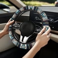 thumbnail image 5 of Renewold Car Steering Wheel Cover Universal 15 Inch Steering Wheel Protector Auto Accessories Decor Anti-slip Washable Universal Fit Most Vehicles, Southwest American Tribal Brown Blue, 5 of 7