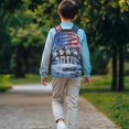 thumbnail image 3 of Uorisanigo American Flag Wolf School Backpack for Boys Girls 5-12, 17 Inch Lightweight Casual Daypack, Multifunctional with Padded Shoulder Straps for Kindergarten Elementary, 3 of 7