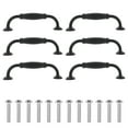 thumbnail image 3 of Monyance Wardrobe Door Handle Door Handles Cabinet Pulls Handle Barn Handles Kitchen Pull Drawer Metal Dresser Furniture Black Interior Knob Wardrobe(4.49X1.3X0.71Inches), 3 of 10