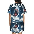 thumbnail image 3 of Naloa Shark Women's Short-Sleeved Pajama Set, Loungewear, Summer pajamas, Breathable Cozy - 3X-Large, 3 of 9