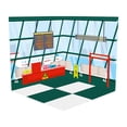 thumbnail image 4 of Bunblic 1/6 Backdrop Show Display Organizer Layout Scene, Display Simulation Parking Background for Vehicle Scene, Toy Action Figures Terminal, 4 of 8