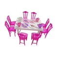 thumbnail image 2 of Decoración para casa de muñecas: sillas de comedor pequeñas, juego de comedor en miniatura, regalos de simulación, mini mesa de comedor, muebles de, 2 of 8