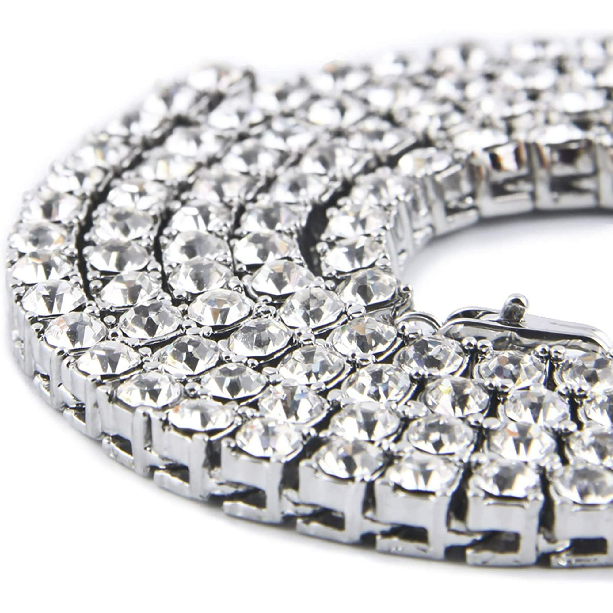 Cubic zirconia necklace mens deals