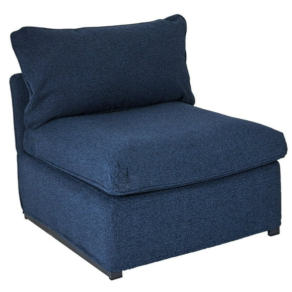 Ensemble modulaire de fauteuils Flexiform sans accoudoir, bleu