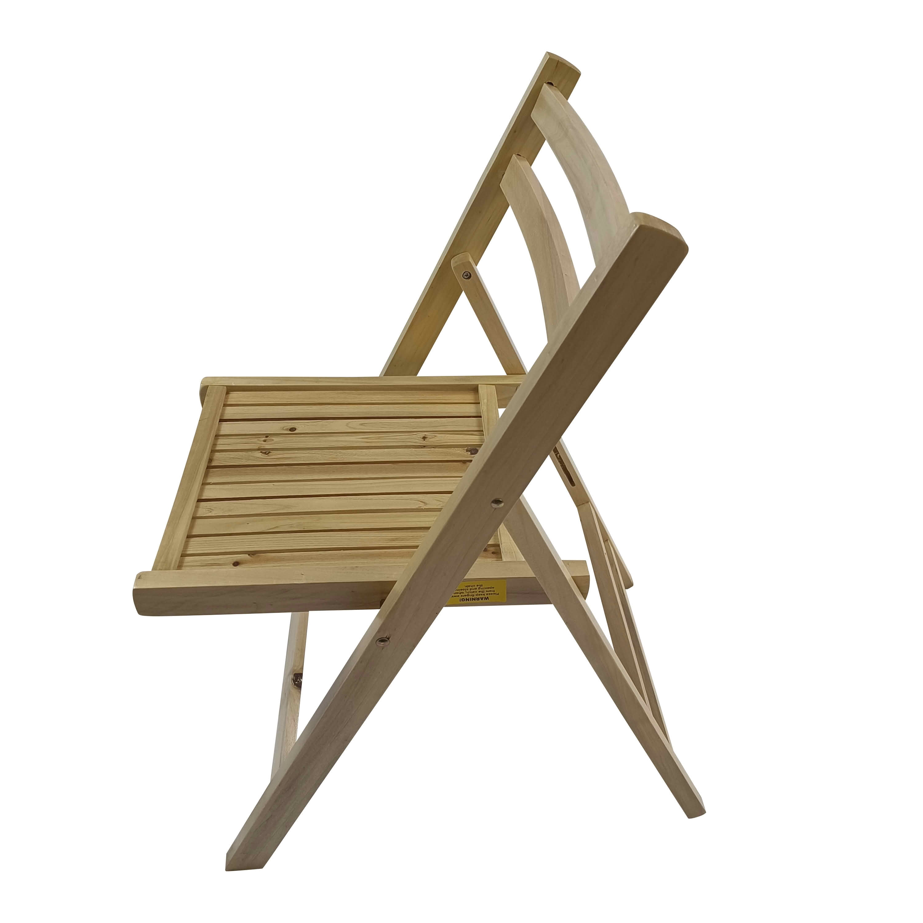 MAYEERTY Set of 4 Honey Solid Wood Slatted Folding Chairs, Portable Foldable Event Dining Chairs for Indoor Outdoor Wedding Kitchen Balcony, Holds 200 LBS