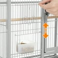 thumbnail image 3 of Alden Design 54" Metal Rolling Bird Cage with Detachable Stand, Light Gray, 3 of 10