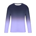 thumbnail image 4 of Aofany T-Shirts For Men Men's Tshirts Men Gradient Crew Neck Long Sleeve Summer Casual Tees Tops Mens T Shirt, 4 of 4