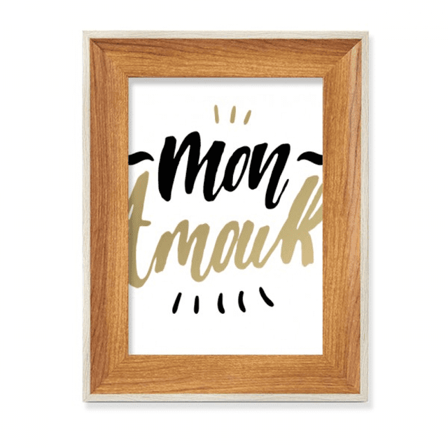 Mon Amour My Love Quote Style Desktop Wooden Photo Frame Display Picture Art Painting Multiple Sets