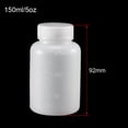 thumbnail image 2 of Unique Bargains Plastic Lab Chemical Reagent Bottle 150ml/5oz Wide Mouth Sample Sealing Liquid Storage Container 5 pcs, 2 of 3