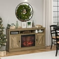 thumbnail image 3 of Ashton Lane Electric Fireplace TV Stand with Remote for TVs up to 65in, Rustic Oak, 3 of 9