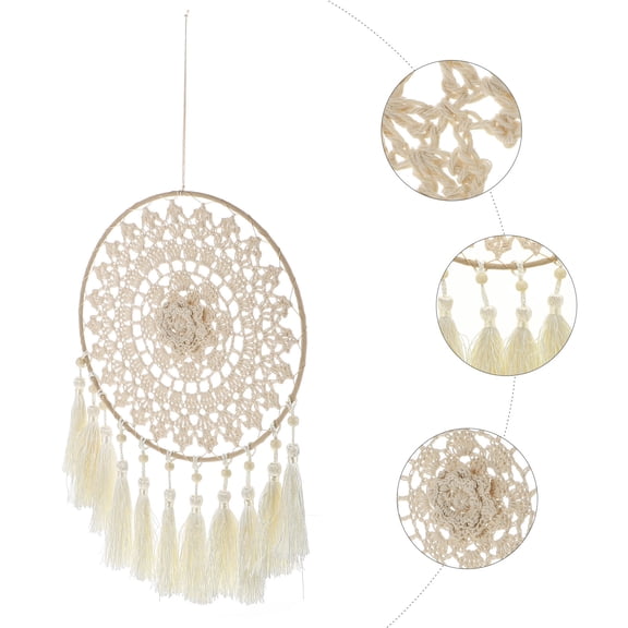 STRANDCHIC 1Pc Decorative Hanging Dream Catcher with Crochet Tassel for Home Wall Ornament
