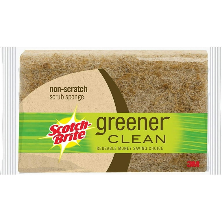 Scotch Brite Greener Clean Natural Fiber Non Scratch Scrub Sponge