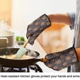 thumbnail image 4 of Pioneer Flower Floral Print Pattern Oven Mitt 2-Pack Set, Heat Resistant Kitchen Gloves, 7.7" X 12", 4 of 6
