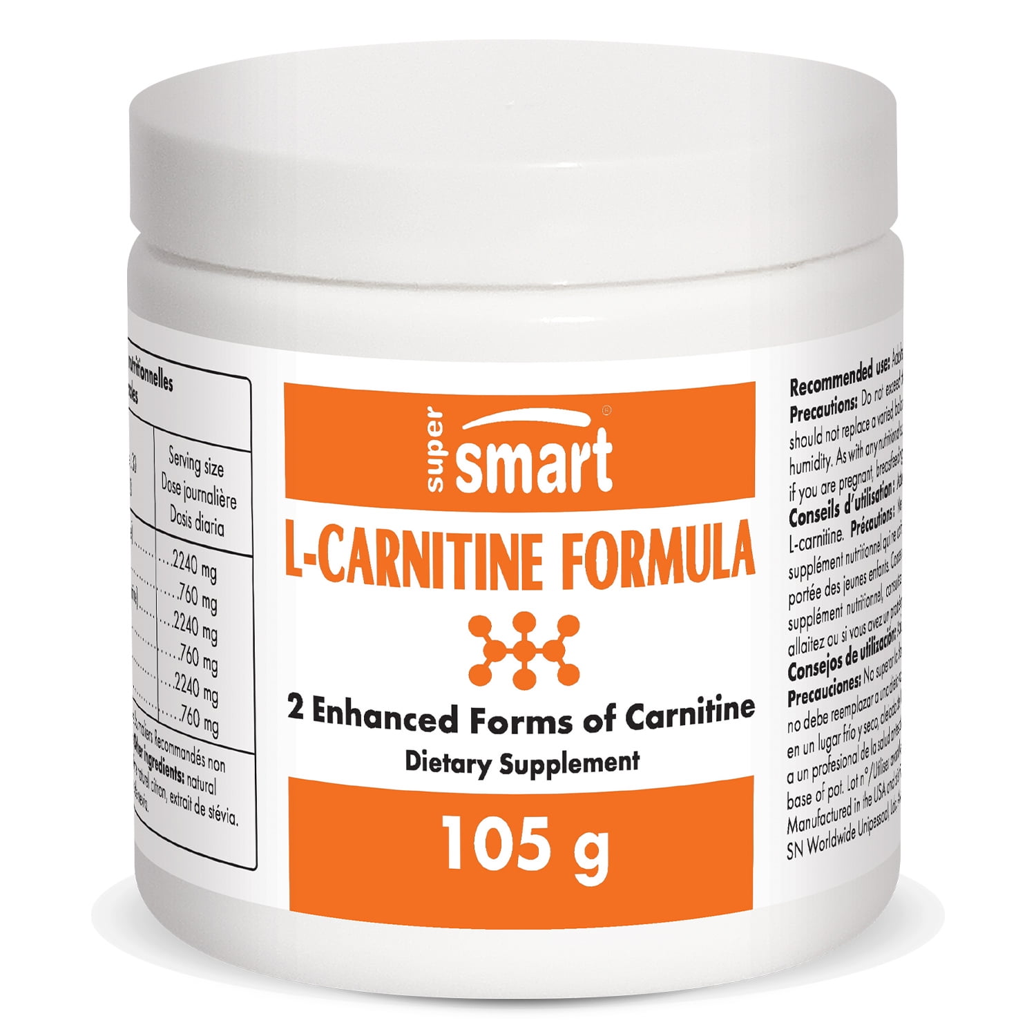 Supersmart LCarnitine Powder (Acetyl & Tartrate) Pre & Post