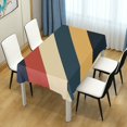 thumbnail image 4 of Yayeee Tablecloths 54" x 54" Rectangle Wrinkle Resistant Party Table Cover, Beige Stripes, 4 of 8