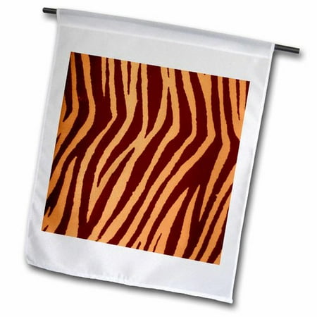 3dRose Orange Tiger Print - Wild Animals - Art  Garden Flag  18 by 27-Inch