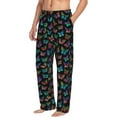 thumbnail image 6 of Disketp Multicolored Butterflies Men's Pajama Pants - Ultra Soft Fleece Sleep and Lounge Pants (Size: S-XXL)-Large, 6 of 6