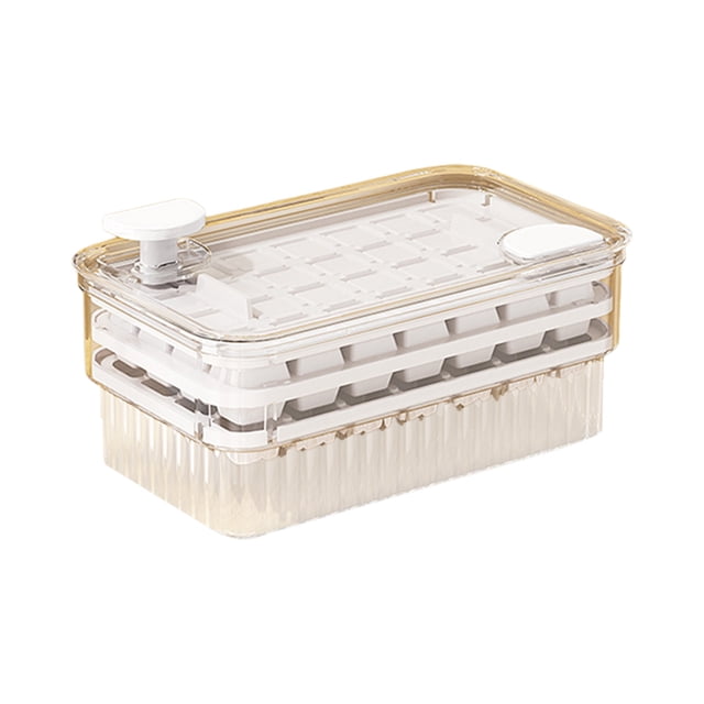 Yhmxh Utensilios de cocina Bandeja para cubitos de hielo de fácil liberación con tapa y recipiente. Paquete de 3 bandejas para congelador. 84 bandejas para whisky, cócteles, té y café.