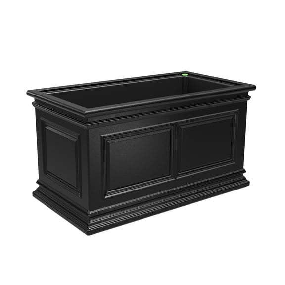 Algreen Covington 30" Self-Watering Planter, Trough, Black