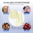 thumbnail image 7 of Bingfone Men's Pajama Set 2 Piece Loungewear PJs, Long Sleeve with Pajama Pants-Lemon Yellow Checkboard, 7 of 7