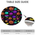 thumbnail image 6 of 44in Pumpkin Ghost Round Halloween Tablecloth with Elastic Edge, Fitted Table Cover for 36-44" Tables, Polyester Reusable Table Cloths Wipe Clean for Picnic, Dining, Outdoor Use and Party Decor, 6 of 7