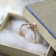 thumbnail image 2 of Anillo para mujer chapado en oro astrométrico con alto diseño; Anillo ajustable con perla natural, 2 of 8