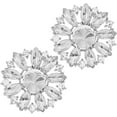 thumbnail image 1 of ZOUSSIQI 2pcs Removable Shoe Buckle Luxury Crystal Clips Decor Shoe Clips（White） CA919-56360, 1 of 9