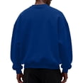 thumbnail image 3 of Mens Crewneck Sweatshirt Long Sleeves Casual Pullover Tops Loose Fit Soft Basic Sweatshirt, M, 3 of 4