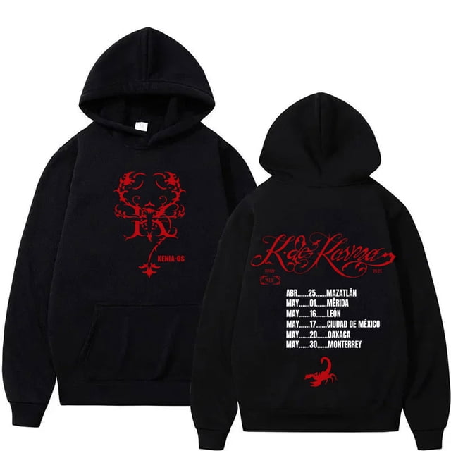 Cantante Kenia Os 2026 álbum música Fans sudaderas con capucha hombres mujeres Casual sudaderas Hip Hop jerseys de gran tamaño adolescentes ropa Unisex