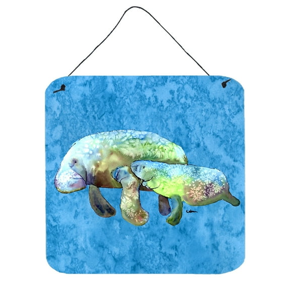 Carolines Treasures 8660DS66 Manatee Wall or Door Hanging Prints 6HX6W multicolor