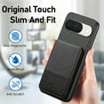 thumbnail image 2 of ELEHOLD Case for Google Pixel 9 / 9 Pro, RFID Blocking Slim PU Leather Wallet Case with Card Holder & Kickstand,Black, 2 of 11